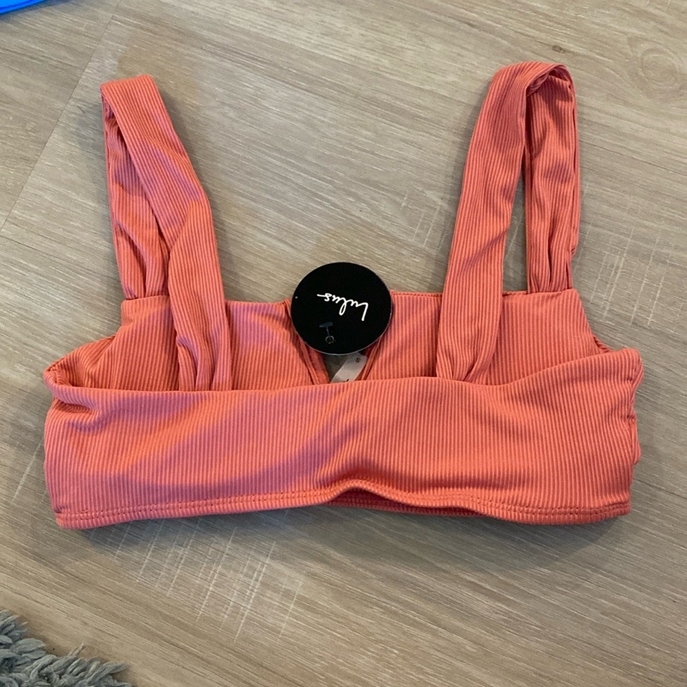 Lulu's Pink Ribbed V-Notch Top Only - Picture 4 of 7
